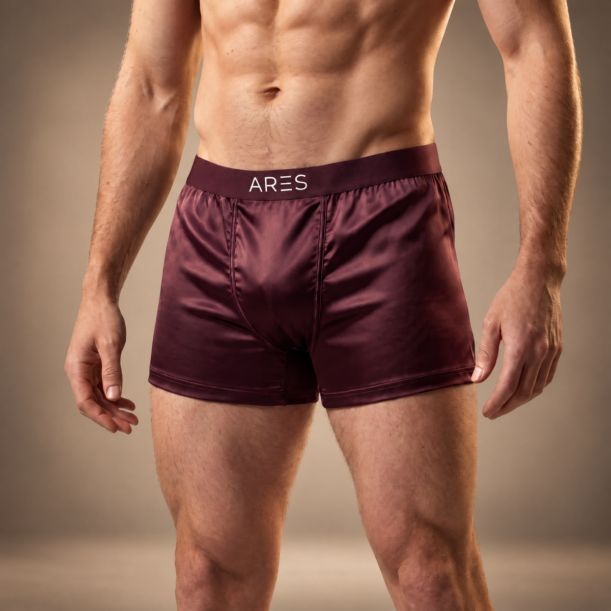 Ares Silk Boxers | All-Day Comfort (Burgundy Edition)