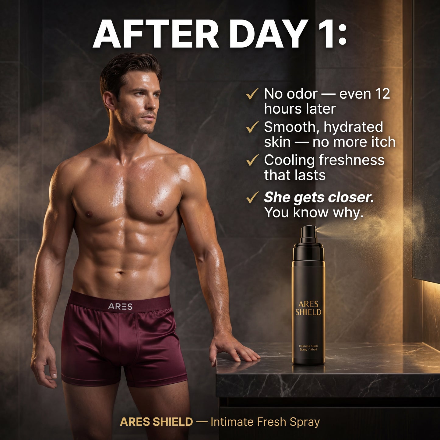 מגן ARES - תרסיס רעננות אינטימי