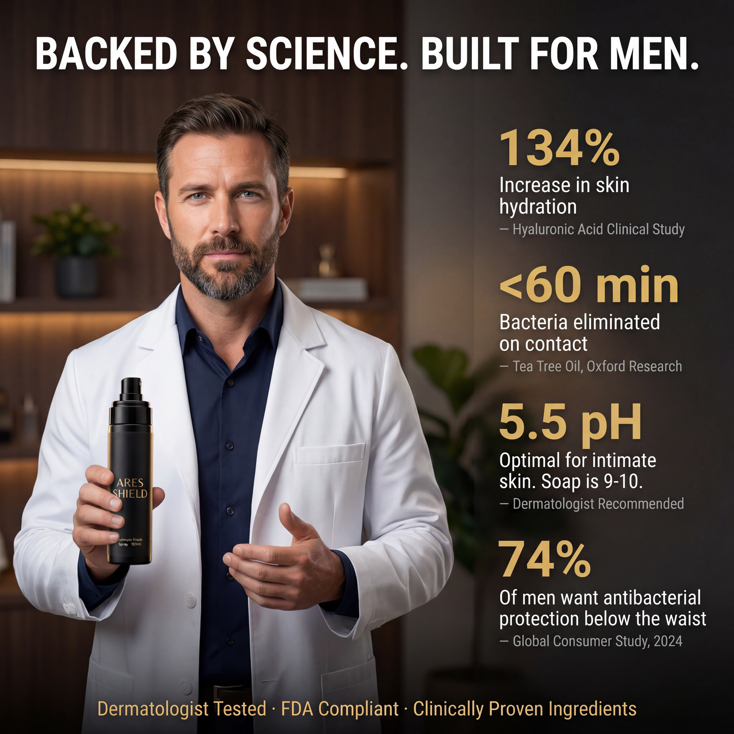 מגן ARES - תרסיס רעננות אינטימי